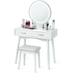 Vanity Dressing Table Set with 3 Lighting Modes view 5
