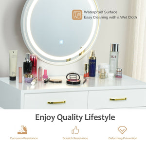 Vanity Dressing Table Set with 3 Lighting Modes view 9