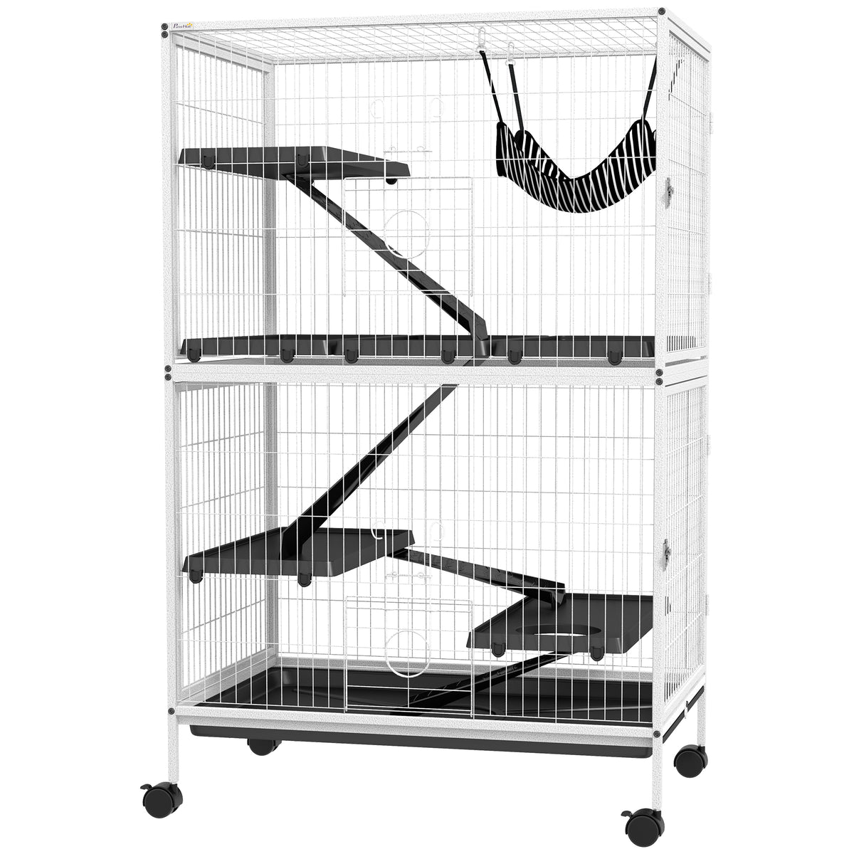 5-Tier Rolling Small Animal Cage, Deluxe Guinea Pig Cage, Ferret Cage for Mink Chinchilla Kitten Rabbit – view 15
