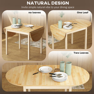 Solid Wood Kitchen Table, Drop Leaf Tables for Small Spaces, Folding Dining Table, Black – view 19