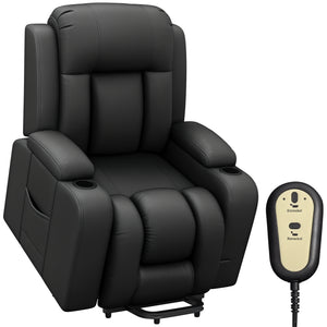 Power Lift Recliner Chair for Elderly, PU Leather Electric Recliner Chair with Footrest, Remote Control – view 15