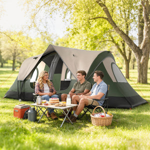 Camping Tent for 6 Man with 2000mm Waterproof Rainfly and Carry Bag for Fishing Hiking Festival, Dark Green – view 7