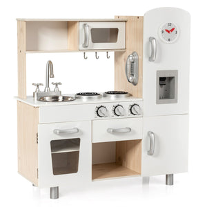 Vintage Play Kitchen Pretend Kids Cooking Playset Toys with Water Dispense