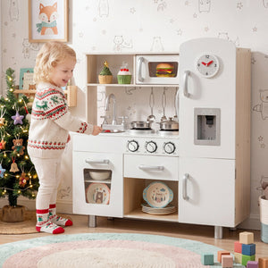 Vintage Play Kitchen Pretend Kids Cooking Playset Toys with Water Dispense view 6