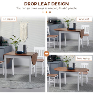 Solid Wood Kitchen Table, Drop Leaf Tables for Small Spaces, Folding Dining Table, Black – view 11