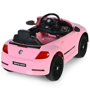 Volkswagen Beetle Kids Electric Ride On Car with Remote Control-Pink view 4