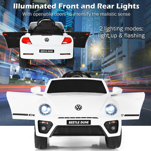Volkswagen Beetle Kids Electric Ride On Car with Remote Control-White view 5