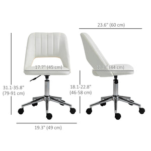Mid Back Office Chair Velvet Fabric Swivel Scallop Shape Computer Desk Chair, Green – view 37