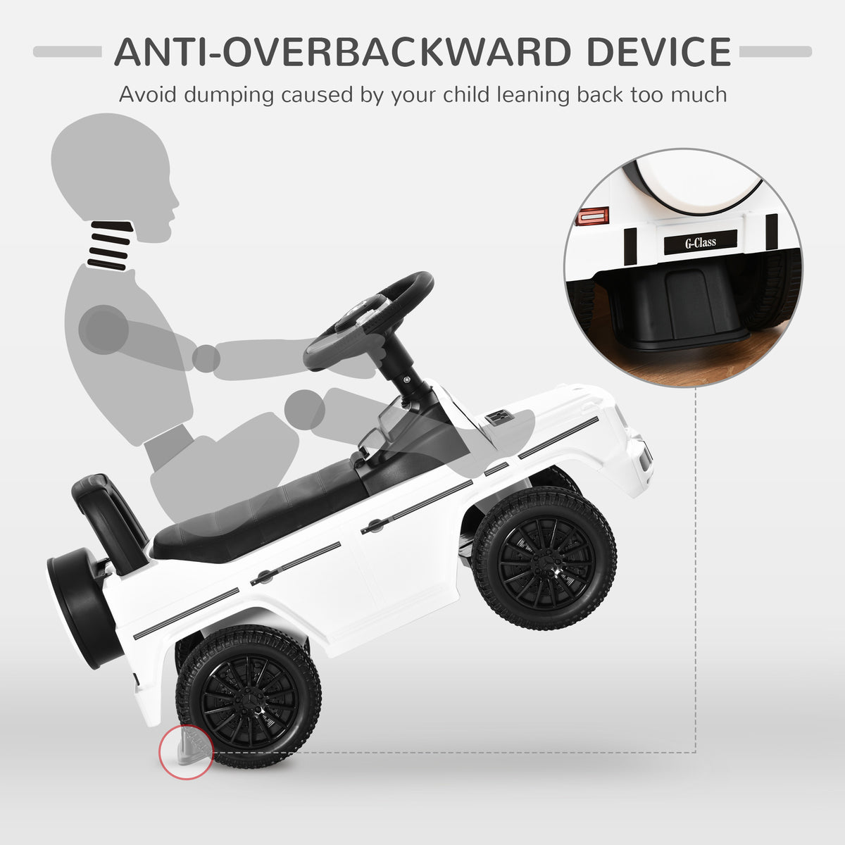Aosom Compatible Baby Toddler Push Car Foot-to-Floor Ride-On Wheel Mercedes-Benz G350 Licensed