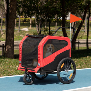 Aosom 2-in-1 Dog Bike Trailer for Large Dogs