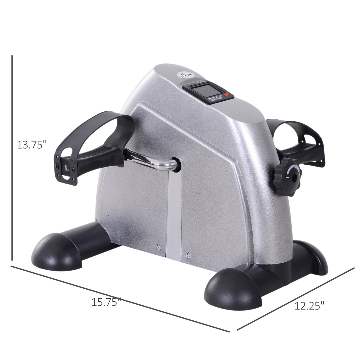 Soozier Portable Mini Pedal Exercise Bike Indoor Cycle Fitness Arm Leg w/ LCD Display