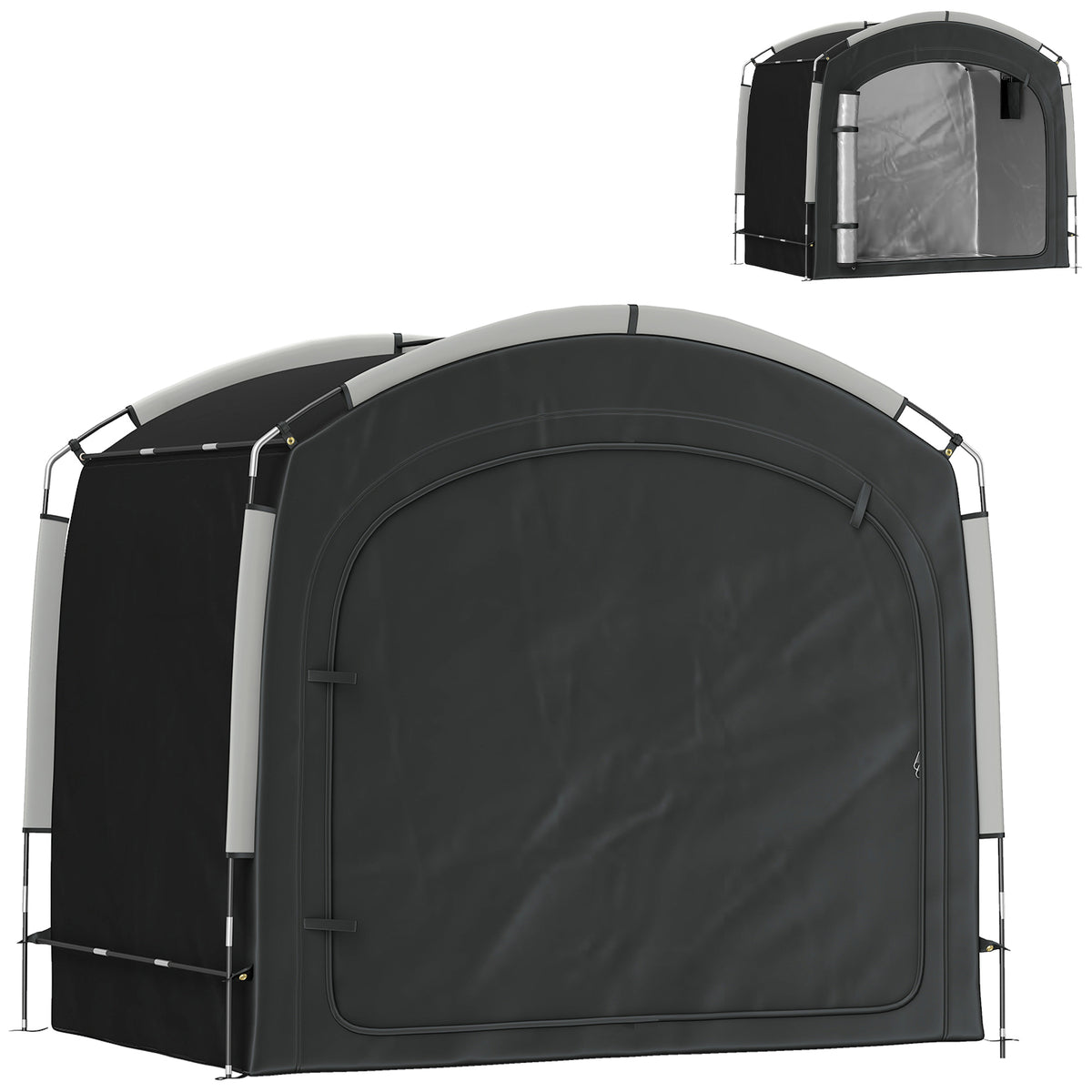 Bike Storage Shed Tent, Portable and Waterproof with 210D Oxford Fabric and Carry Bag for 3-4 Bicycles