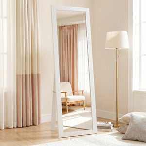 15" x 62" Full Length Mirror for Bedroom, Free Standing Dressing Mirror, Wall Mirror for Living Room, White
