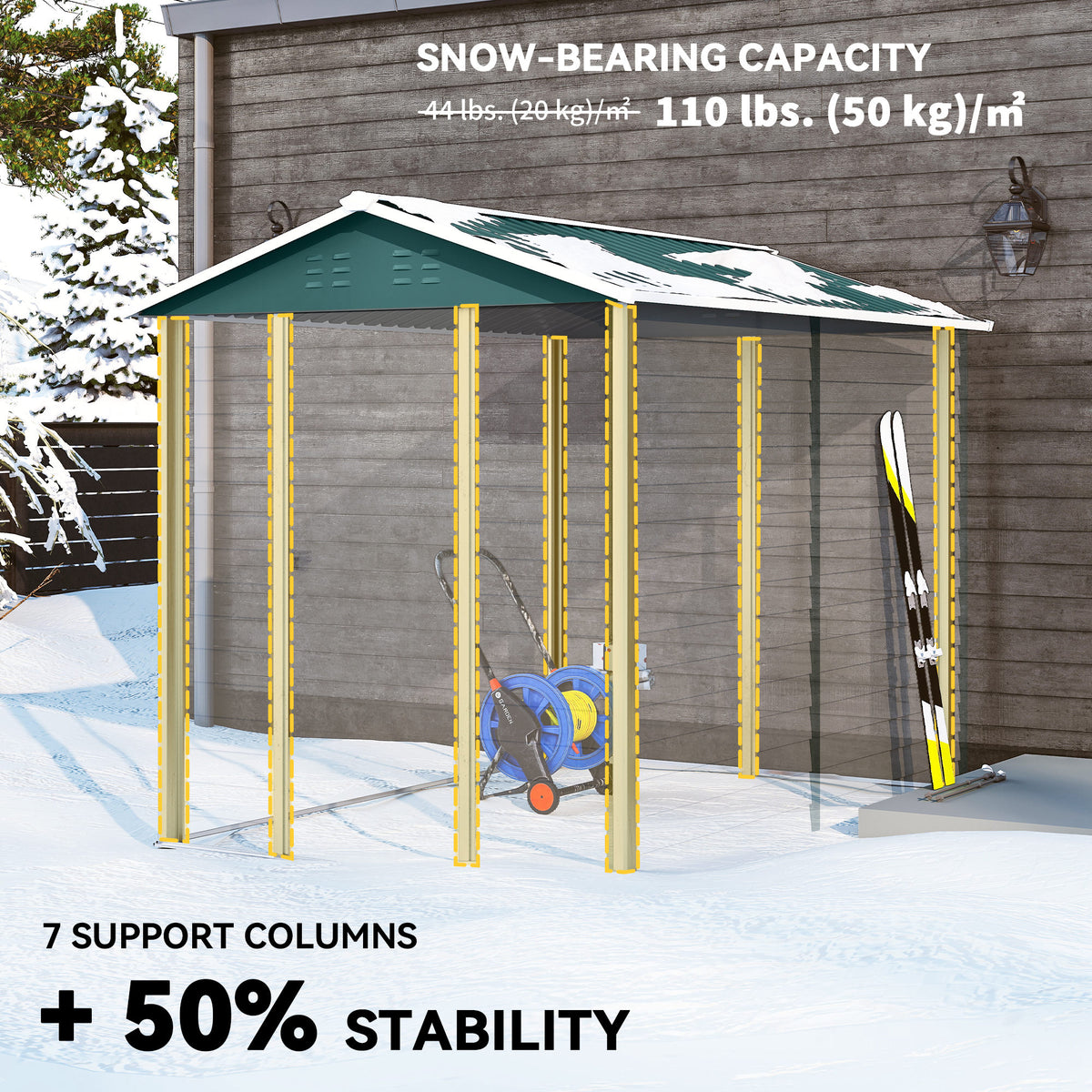 9' x 6' Garden Shed, Outdoor Storage Patio Shed w/ Sloped Roof, Lockable Door for Patio Lawn, Dark Grey