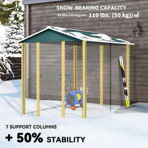 9' x 6' Garden Shed, Outdoor Storage Patio Shed w/ Sloped Roof, Lockable Door for Patio Lawn, Dark Grey