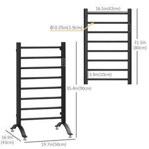 8-Bar Heated Towel Warmer Rack with Built-in Timer and LED Indicators – view 2