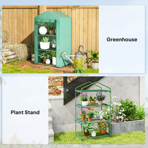 5 Tier Mini Greenhouse, Portable Outdoor Flower Stand with Shelf Clips, Indoor Greenhouse with Steel Frame – view 14