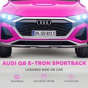 Qaba 12V Battery Powered Kids Electric Car, Audi Q8 etron Sportback Licensed Ride on Car w/ Remote Control