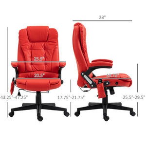 Executive Massage Chairs Heated High Back Reclining Office Chair Swivel Leather Adjustable Vibrating – view 9