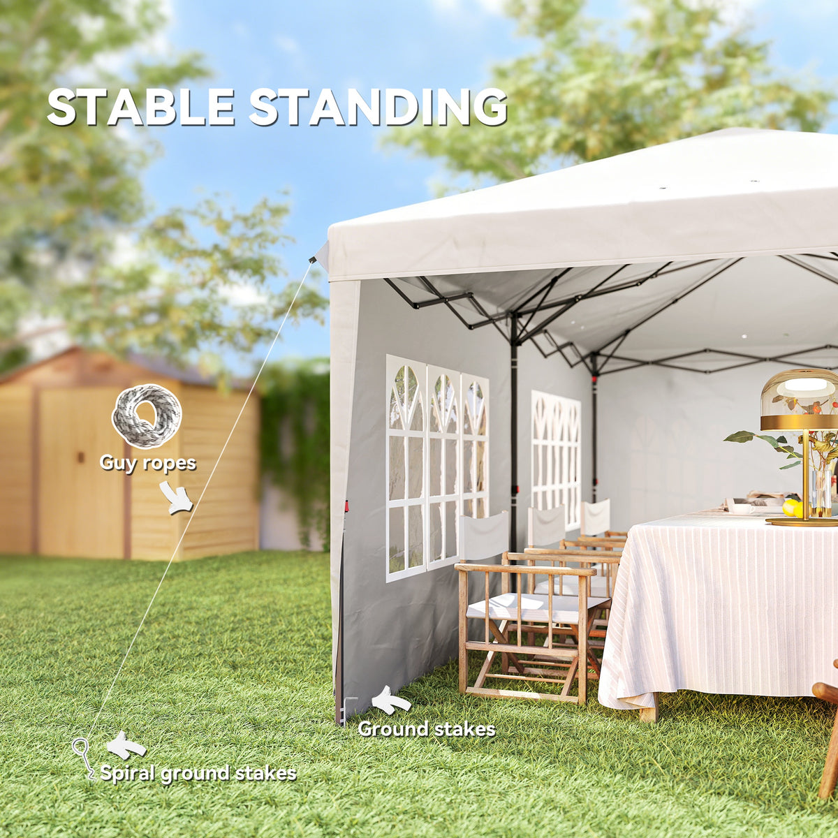 10' x 20' Outdoor Pop Up Canopy Tent Party Tent Instant Shelter W/ Carrying Bag, Blue – view 20