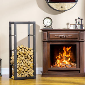 15.7" x 9.8" x 39.4" Firewood Rack Outdoor, Log Holder Fireplace Storage Rack with Handles and 220 lbs. – view 7