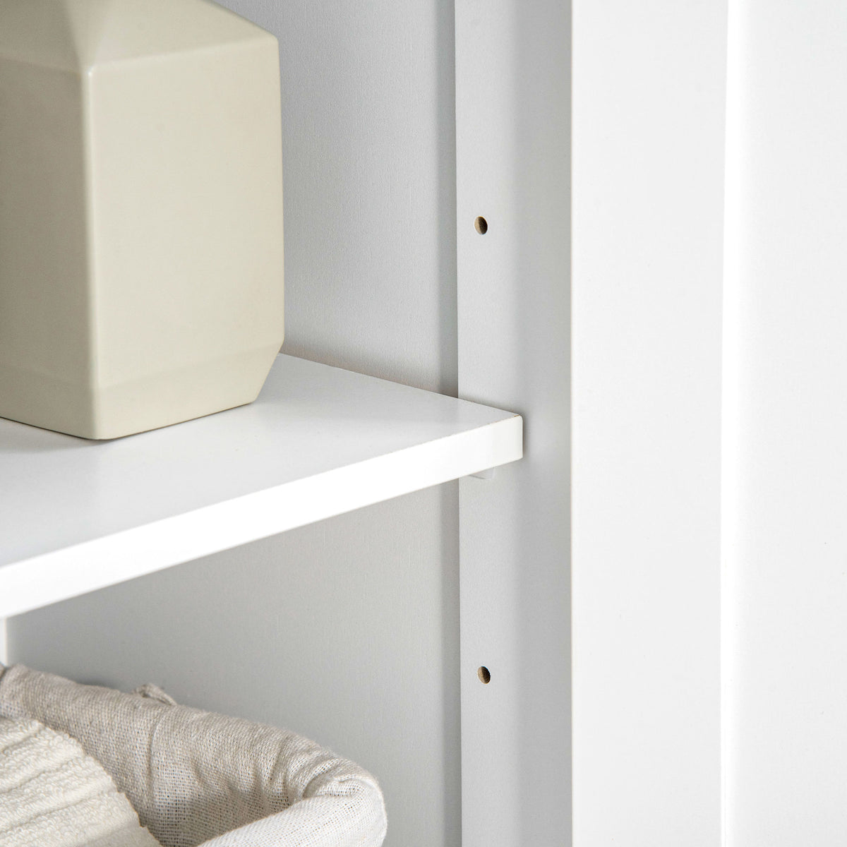 Bathroom Cabinet, Bathroom Storage Cabinet with 2 Drawers, Adjustable Shelf for Living Room, Entryway, White – view 7