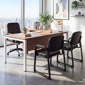 Waiting Room Guest Chairs Set of 2 Leather Office Reception Chairs-Set of 2 view 4