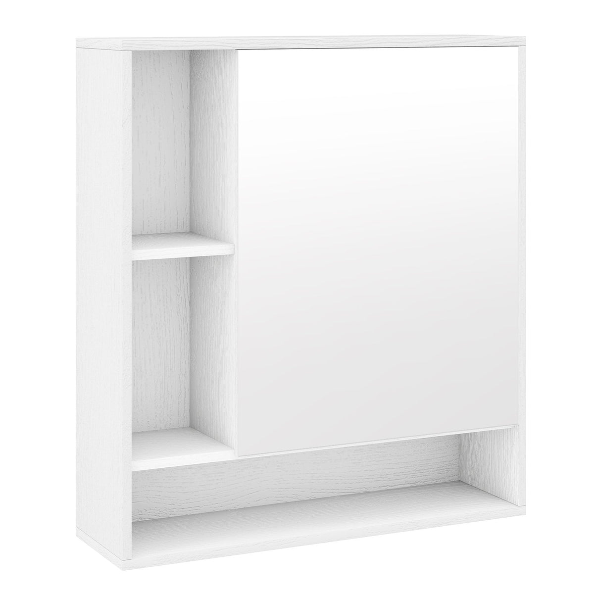 Wall Mounted, Bathroom Cabinet with Mirror Single Door-White