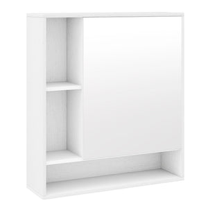 Wall Mounted, Bathroom Cabinet with Mirror Single Door-White