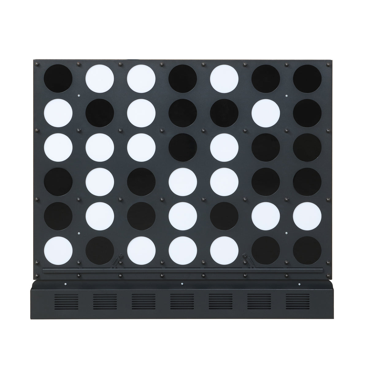 Wall-mounted Jumbo 4-in-a-Row Game with Acrylic Discs-Black