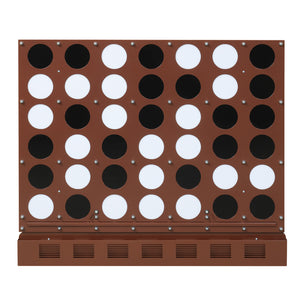 Wall-mounted Jumbo 4-in-a-Row Game with Acrylic Discs-Walnut