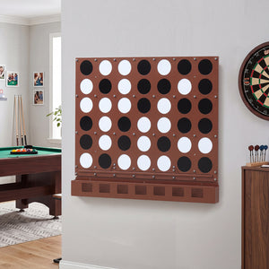 Wall-mounted Jumbo 4-in-a-Row Game with Acrylic Discs-Walnut view 2
