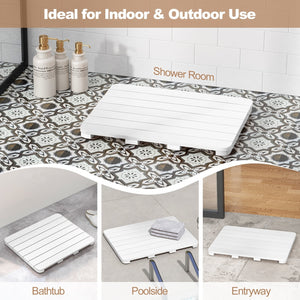 Waterproof HIPS Bath Spa Shower Mat with Non Slip Foot Pads-White view 8