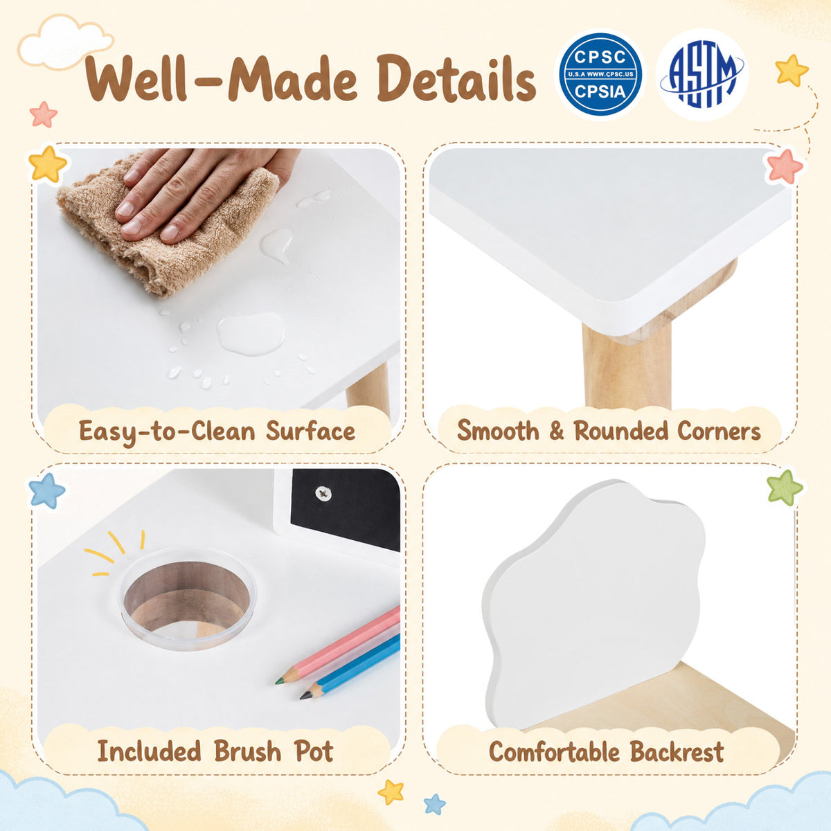 Weaning Table and Chair Set with Chalkboard view 8
