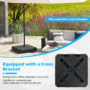 Weighted Offset Umbrella Base with Cross Bracket and Cut-out Handles view 8