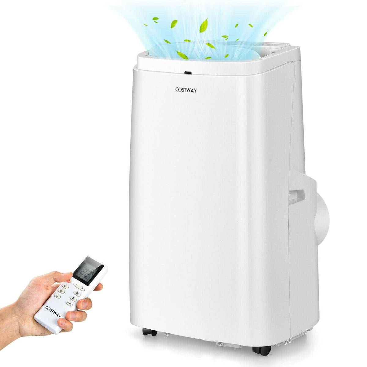White 9000BTU 3-in-1 Portable Air Conditioner with Remote view 2