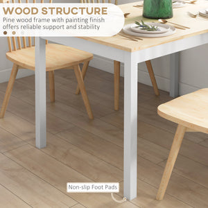 47" x 30" Dining Table, Farmhouse Dining Room Table with Pine Wood Frame, Space Saving Kitchen Table, Black – view 11