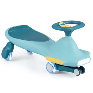 Wiggle Car for Kids with LED Flashing Wheels for Indoor Outdoor Play-Blue view 4