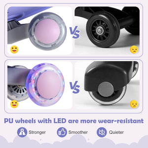 Wiggle Car Ride-on Toy with Flashing Wheels-Purple view 8