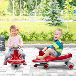 Wiggle Car Ride-on Toy with Flashing Wheels-Red view 3