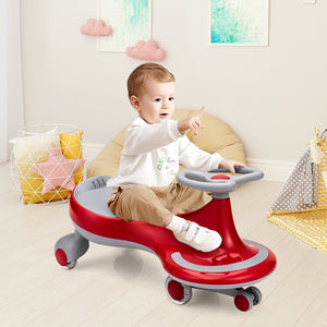Wiggle Car Ride-on Toy with Flashing Wheels-Red view 6