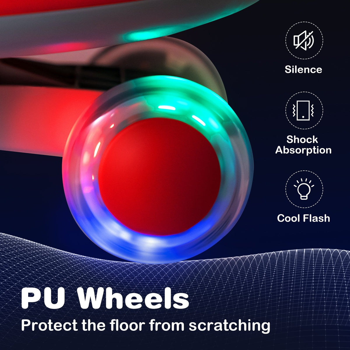 Wiggle Car Ride-on Toy with Flashing Wheels-Red view 8