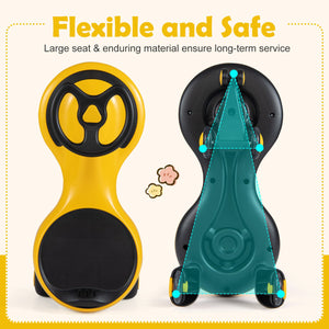Wiggle Car Ride-on Toy with Flashing Wheels-Yellow view 7