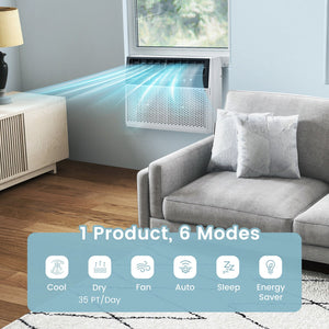 Window Air Conditione with Handy Remote and LED Control Panel-10000 BTU view 5