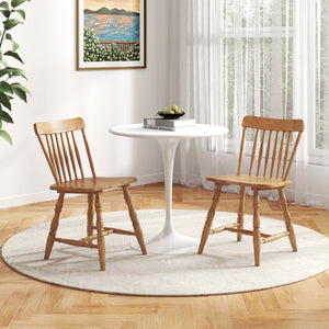 Windsor Dining Chairs Set of 4 with Curved Spindle Back-Natural view 5