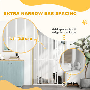 59" Extra Tall Cat Gate, 30"-41" Pet Gate with 2.8" and 5.5" Extensions, for Doorway, Hallway, Stairway – view 10