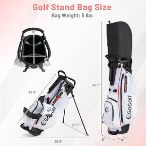 Women's Complete Golf Clubs and Bag Set with Headcovers and Putter-Red view 2