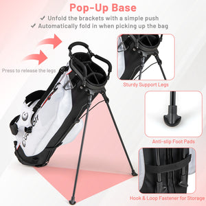 Women's Complete Golf Clubs and Bag Set with Headcovers and Putter-Red view 8
