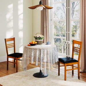 Wood Dining Chairs Set of 4 with Rubber Wood Frame-Walnut view 5