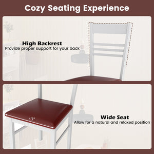 Wood Dining Chairs Set of 4 with Rubber Wood Frame-White view 8